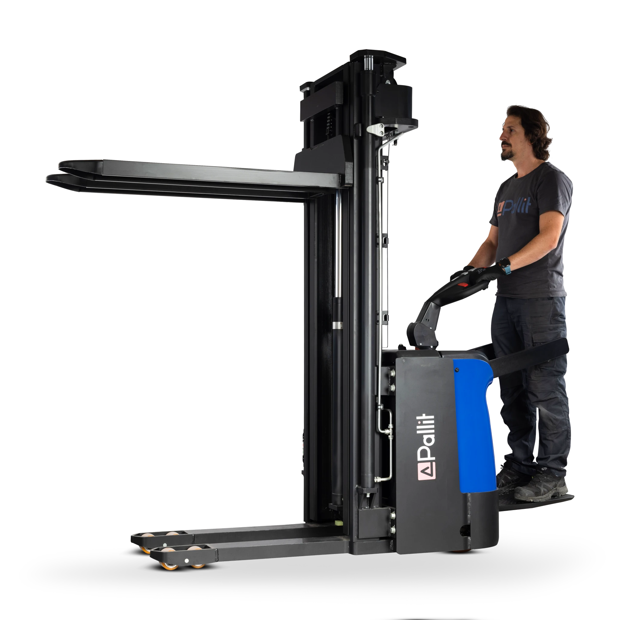 Transpallet elevatore SPRINT con pedana di guida