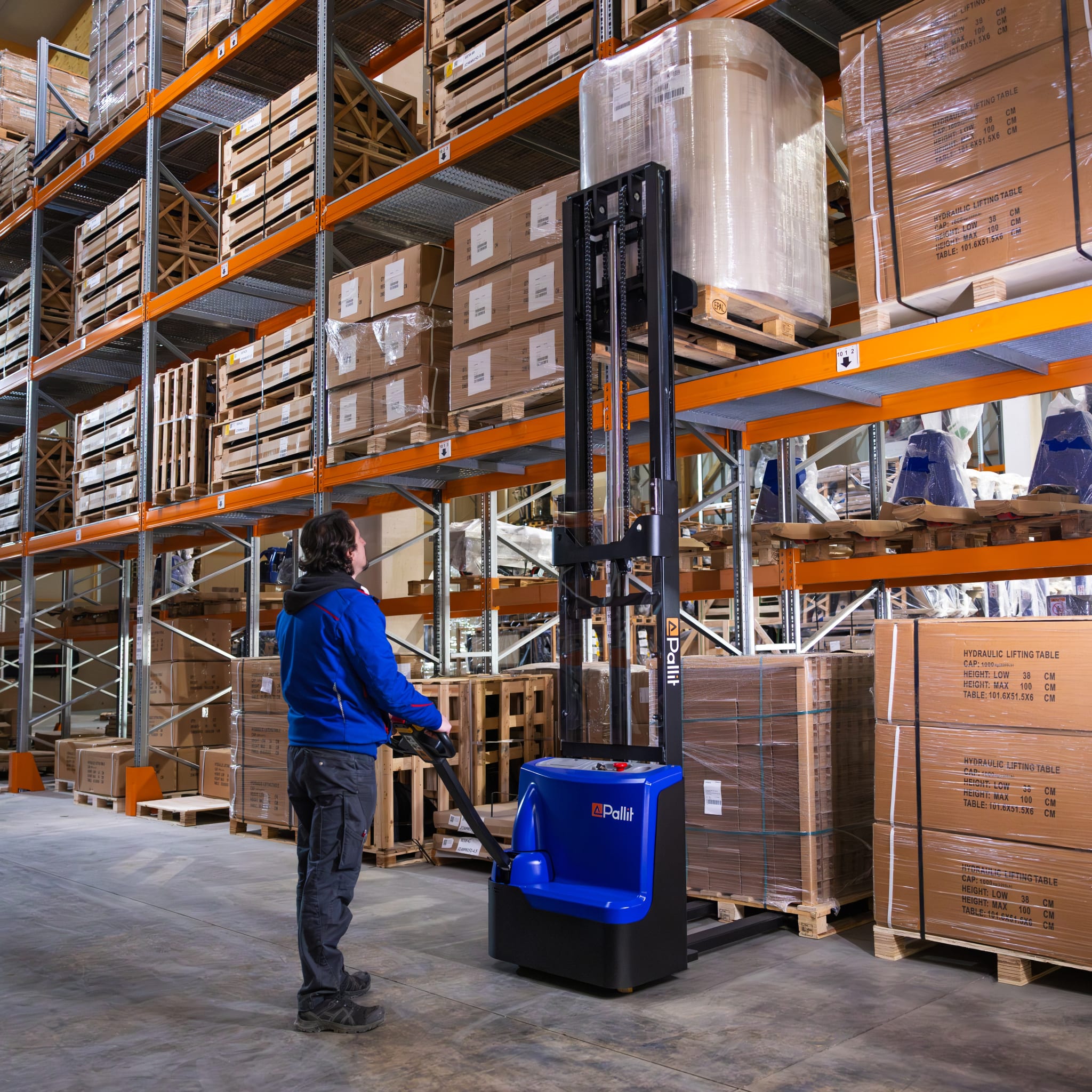 Transpallet elevatore EXACT con sollevamento proporzionale