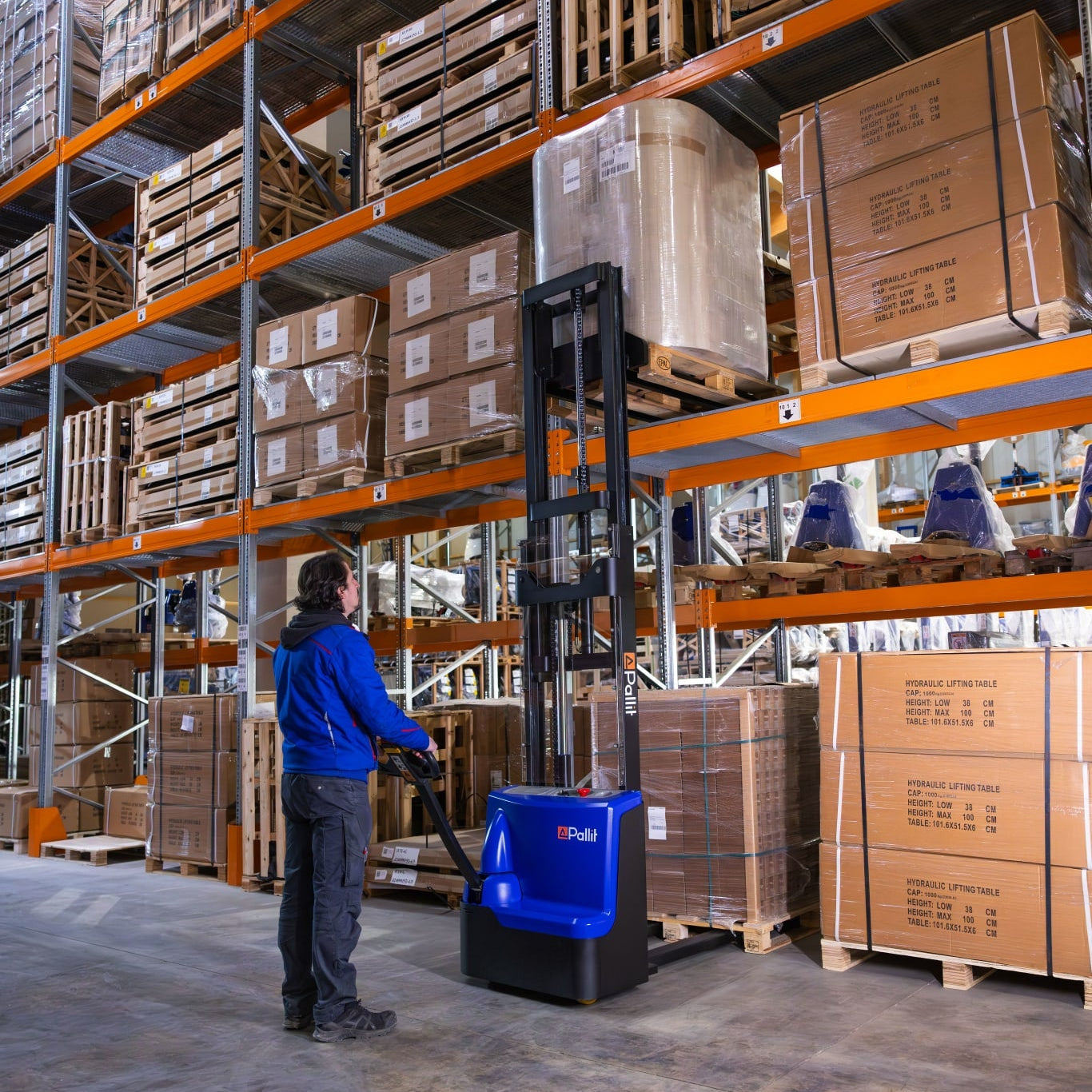 Transpallet elevatore PRECISE con sollevamento proporzionale